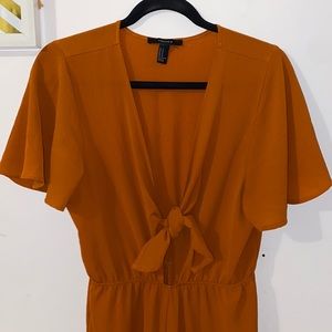 Forever 21 burnt orange jumpsuit size M